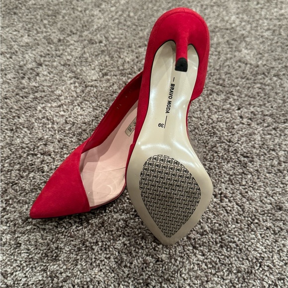 NWT BRAVOMODA, red stiletto, size 39 - Picture 4 of 6